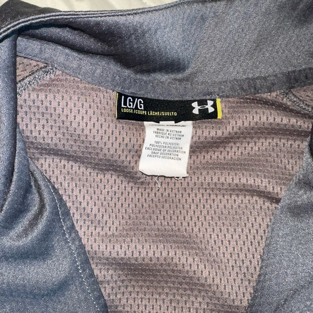 LG Grey Performance Pullover with Subtle Texture - Picture 3 of 4